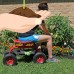 Sunnydaze Rolling Garden Cart with 360 Degree Swivel Seat & Tray, Green   567147088